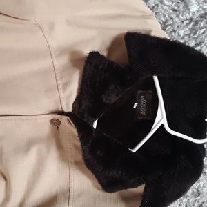 Men's Vintage John Blair's 48L Tan Menswear Shearling Lined Coat